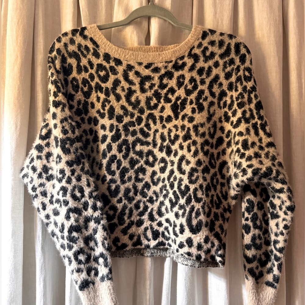 Leopard Print Sweater- Sz. Small